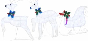 LED rénszarvasok 5 pcs Fehér szövet