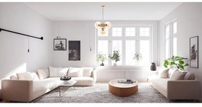 Sárga-aranyszínű függőlámpa üveg búrával ø 15 cm Hector – Squid Lighting