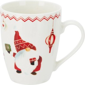 Porcelain mug and bowl set Christmas elf