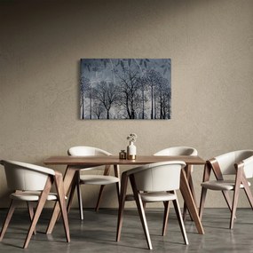 Kép - Fa sziluettek levelekkel (90x60 cm)