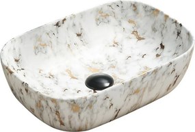 Mexen Rita 45 x 32 cm-es pult feletti mosdó, fehér kő - 21084595