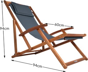 Napágy, antracit akácfa, kültéri teraszra