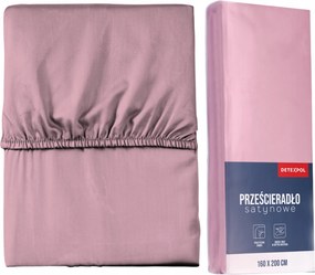 Mikroszatén Gumis Lepedő 180x200 Pasztell Rózsaszín