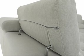 Ülőgarnitúra, világos szürke, szövet, balos, BUTON P