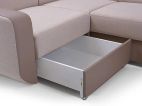 Sarokkanapé Istar U (sötétszürke + fehér) (B). 630094
