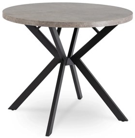 Bővíthető Étkezőasztal Beton/Fekete Színben. LUGO 90-190 cm