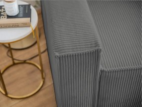 Fotel és ottomán SMART SET, sötétszürke