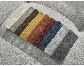 Világosszürke zsenília kinyitható-tárolóhelyes sarokkanapé (jobb oldali-heverő résszel) Roxelane – Bobochic Paris