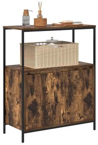 füstölt tölgy fürdőszobaszekrény polcokkal 76,5x35x95 cm