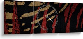 Absztrakciós kép (órával) (90x30 cm)