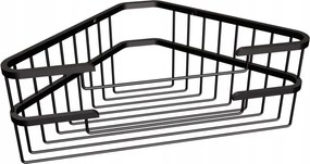 Zuhany sarokkosár fekete Matt