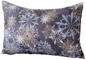 SNOWFLAKE kék-szürke 2 darabos díszpárnahuzat szett 50x70cm