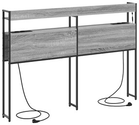 Fejtámla LED -es lámpákkal Szürke sonoma 150 cm Faanyag