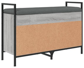 szürke sonoma színű cipőtároló pad 85,5 x 32 x 57,5 cm