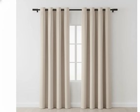 Sötétítő függöny VELVET bézs 140x250 cm (2 db), fém gyűrűk