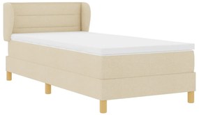 Boxspring Ágy Matraccal - Krém - 80x200 cm - Szövet