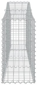 7 db íves horganyzott vas gabion kosár 200x30x60/80 cm
