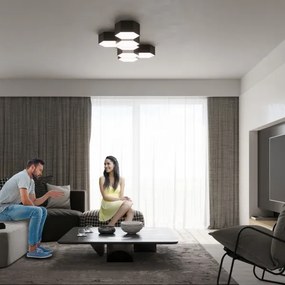 Sollux SL.1061 - Mennyezeti lámpa SUNDE 2xE27/60W/230V 15,5 cm fekete