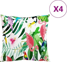 vidaXL 4 db többszínű szövet díszpárna 60 x 60 cm