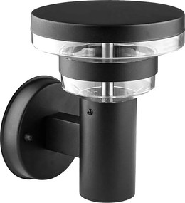 PREZENT 31308 UMERA Modern Kültéri Fali Lámpa Fekete, Átlátszó LED IP44