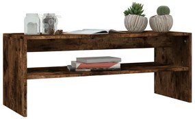 Füstös tölgy színű szerelt fa dohányzóasztal 100 x 40 x 40 cm