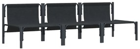 Kültéri Bútor párnával párnával 3 pcs Antracit Acél