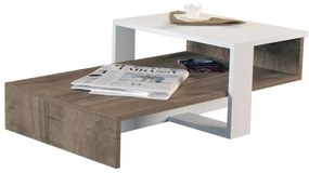 CHAIN dohányzóasztal 90x43,6 cm barna/fehér