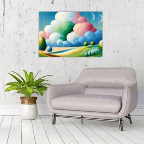 Kép - Tájkép felhővel (70x50 cm)