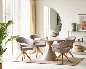 Kerek étkezőasztal kerámia asztallappal ø 120 cm Annecy – House Nordic