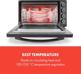 Klarstein Masterchef 60, mini sütő, 60 L, 2000 W, 100 – 230 °C, időzítő