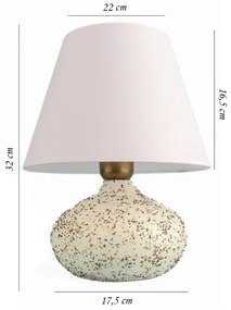 Asztali lámpa RAMZES 1xE27/40W/230V fehér