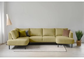 Mustársárga sarokkanapé (bal oldali-U alakú) Hero – Scandic