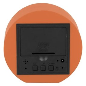 Karlsson 5981OR dizájner LED óra ébresztővel, narancssárga, átmérő 9 cm