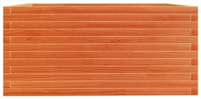 viaszbarna tömör fenyőfa kerti virágláda 100 x 100 x 49,5 cm