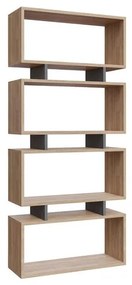 könyvespolc Langdon - Oak, Anthracite