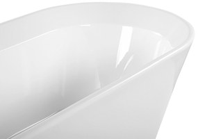 Fehér szabadon álló fürdőkád 170 x 80 cm OVALLE Beliani