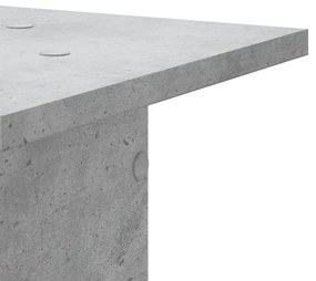 2 db betonszürke szerelt fa növénytartó állvány 30 x 30 x 95 cm