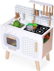 Fa játékkonyha sütővel, mosogatóval konyhai kiegészítőkkel