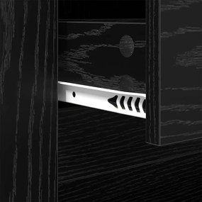 vidaXL Dohányzóasztal Fekete tölgy 102 x 44,5 x 50 cm Faanyag