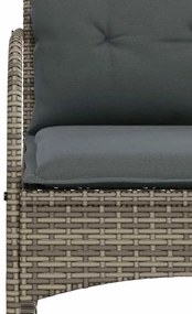 szürke polyrattan kerti hintaszék párnával