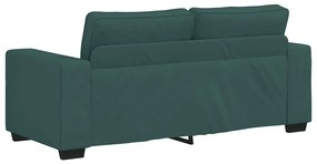 kétszemélyes sötétzöld szövet kanapé 140 cm