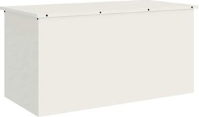 vidaXL Kültéri Tároló Doboz Fehér 100 x 50,5 x 50 cm Acél