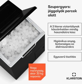 Klarstein Icefestival Bullet ipari jégkocka készítő, 400W, 3 liter, 20kg/24ó