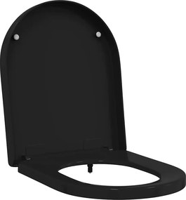 vidaXL WC ülőke Állítható Fekete 48 x 36,5 x 4,5 cm Polipropilén