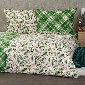 4Home Scotch green pamut ágyneműhuzat, 140 x 220 cm, 70 x90 cm, 140 x 220 cm, 70 x 90 cm