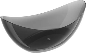 Mexen Vea fekete szabadon álló átlátszó kád 180 x 80 cm, króm lefolyó - 58091808013