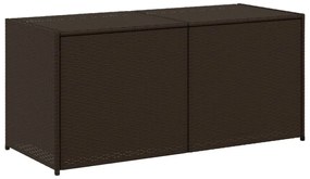 barna polyrattan kerti tárolóláda 283 L