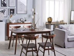 Elegáns Barna Kihúzható Étkezőasztal 150 x 90 cm MADOX Beliani