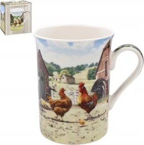 Porcelán Bögre Cockerel &amp; Hen Kakas És Tyúk 0,25 l