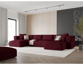 Borvörös sarokkanapé ("U" alakú) Esther – Milo Casa